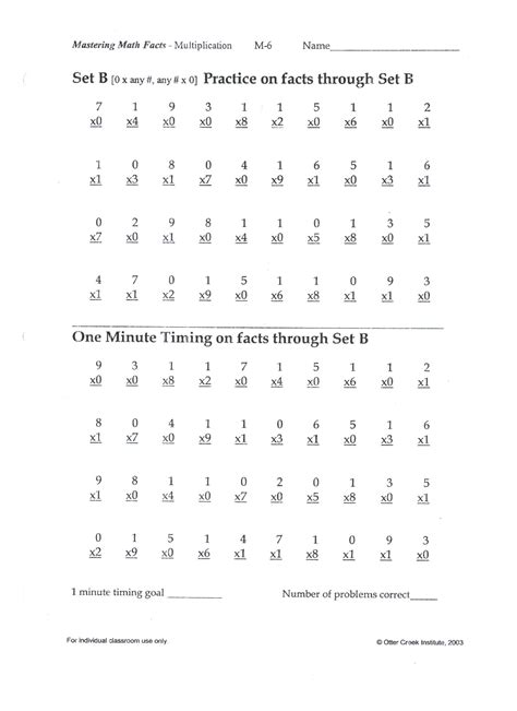 Master Multiplication Facts.